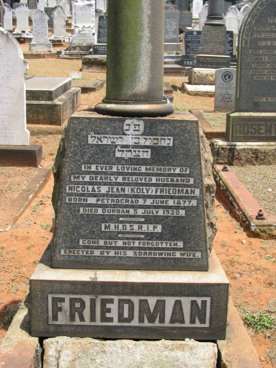 FRIEDMAN N.J. 1877-1920 3347