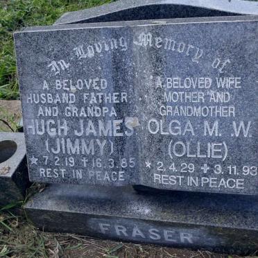 FRASER Hugh James 1919-1985 &amp; Olga M.W. 1929-1993