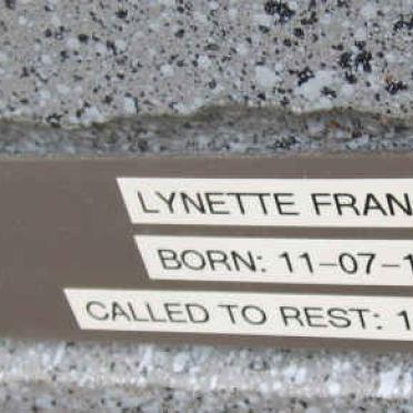 FRANCIS Lynette 1958-2017 