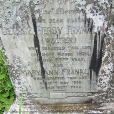 FRANKLIN George Percy -1936 &amp; Mary Ann -1936