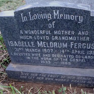 FERGUSON Isabelle Meldrum 1907-1987