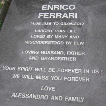 FERRARI Enrico 1935-2012