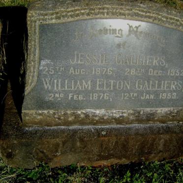 GALLIERS William Elton 1876-1953 &amp; Jessie 1876-1952