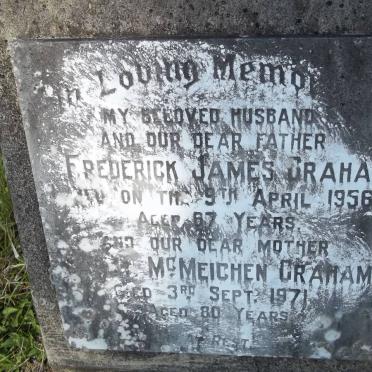 GRAHAM Frederick James -1956 &amp; Sarah McMeichen -1971