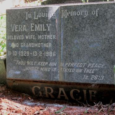 GRACIE Vera Emily 1929-1986