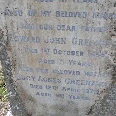 GREENAWAY Edward John -1959 &amp; Lucy Agnes -1972 :: GREENAWAY Mary Margaret -1944