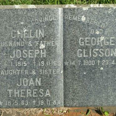 GLISSON George 1900-1985 :: CHELIN Joseph 1915-1969 :: CHELIN Joan Theresa 1963-1984