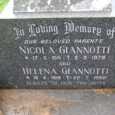 GIANNOTTI Nicola 1911-1978 &amp; Helena 1919-1986