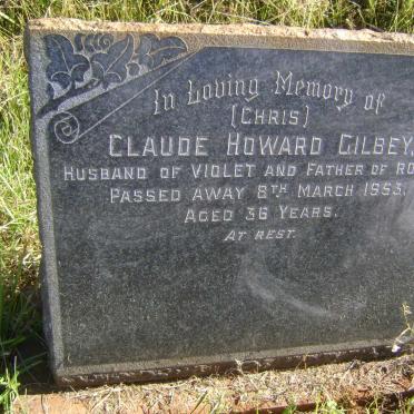 GILBEY Claude Howard -1953