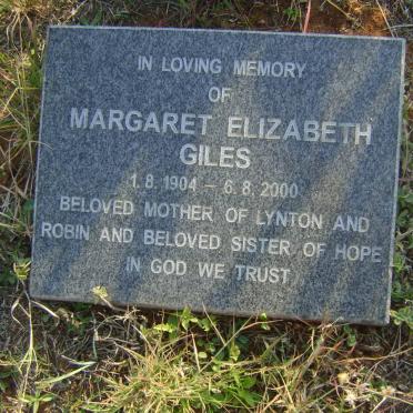 GILES Margaret Elizabeth 1904-2000