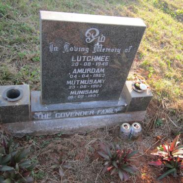 GOVENDER Lutchmee -1948 :: GOVENDER Amurdam -1963 :: GOVENDER Mutmusamy -1982 :: GOVENDER Munisami -1997