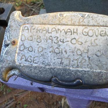 GOVENDER Appalamah 1934-2011