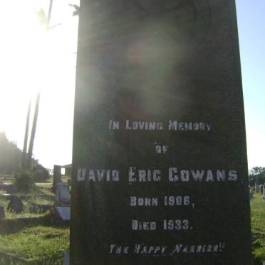 GOWANS David 1873-1948 &amp; Mary Fyfe Johnston 1877-1953 :: GOWANS David Eric 1906-1933 :: GOWANS Ronald 1912-1994