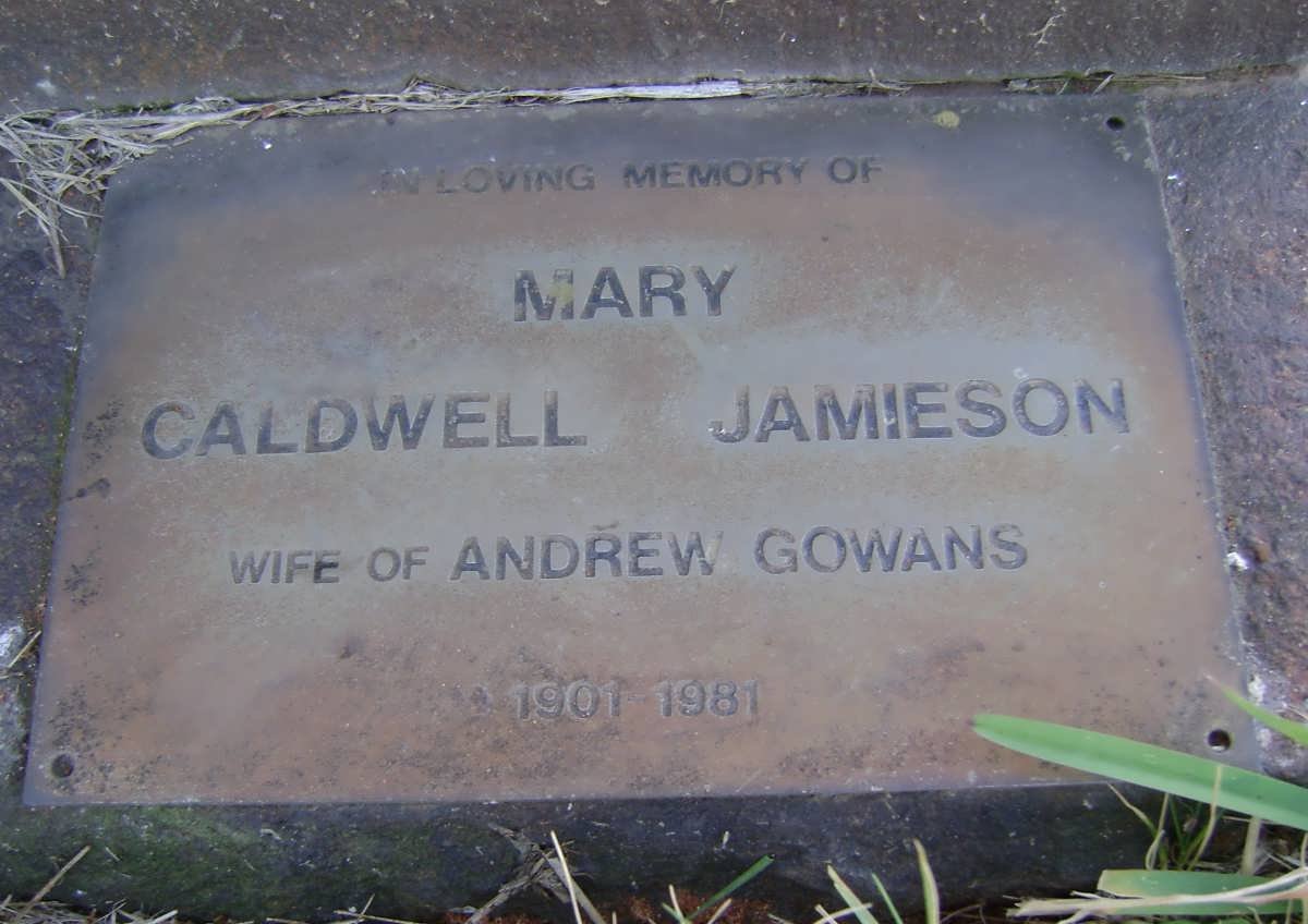 GOWANS David 1873-1948 &amp; Mary Fyfe Johnston 1877-1953 :: GOWANS David Eric 1906-1933 :: GOWANS Ronald 1912-1994