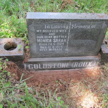GOLDSTONE Monica Sarah nee ROUX 1924-1979