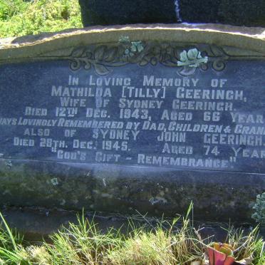 GEERINGH Sydney John -1945 &amp; Mathilda -1943