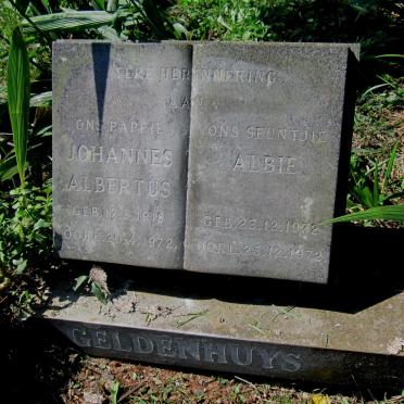GELDENHUYS Johannes Albertus 1918-1972 :: GELDENHUYS Albie 1972-1972