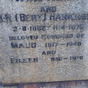 HANKINSON J.H. 1882-1976 :: HANKINSON Eileen 1950-1976