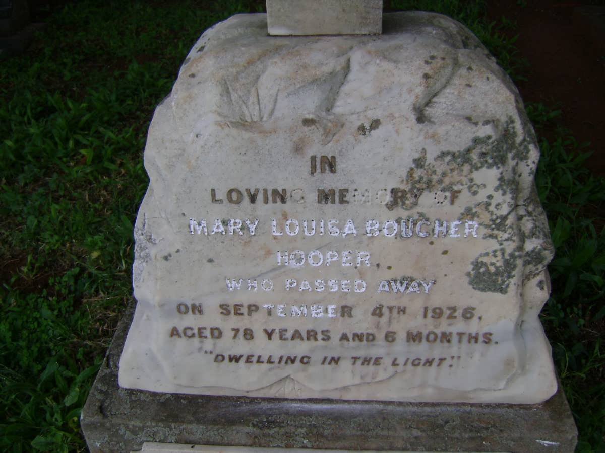 HOOPER Mary Louisa Boucher -1926 :: HOOPER Mabel Louisa -1950