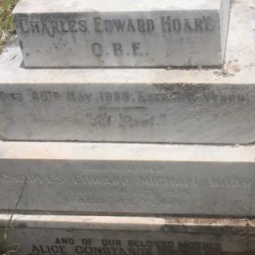 HOARE Charles Edward -1935 :: HOARE Charles Edward Michael -1975 :: HOARE Alice Constance Freda -1965