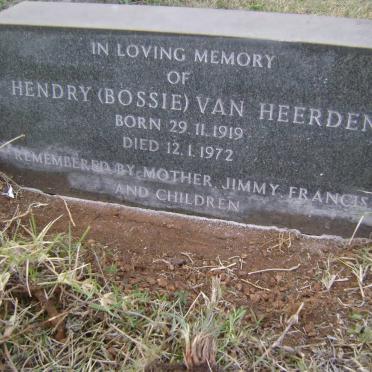HEERDEN Hendry, van 1919-1972
