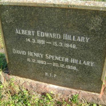 HILLARY Albert Edward 1891-1948 :: HILLARY David Henry Spencer 1893-1958