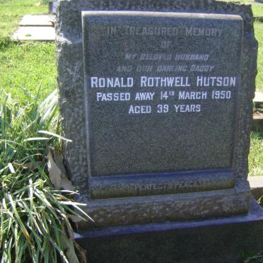 HUTSON Ronald Rothwell -1950
