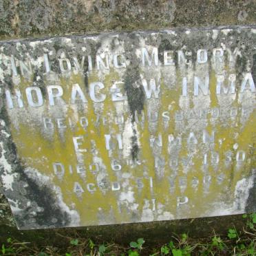 INMAN Horace W. -1930