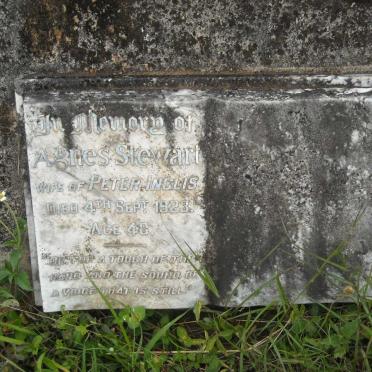 INGLIS  Agnes nee STEWART -1923