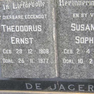 JAGER Theodorus Ernst, de 1908-1977 &amp; Susanna Sophia 1906-1990