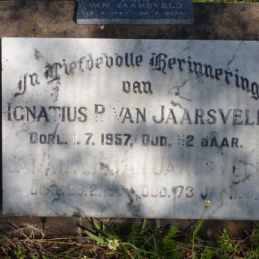 JAARSVELD Ignatius P., van -1957 &amp; Sarah A.H. -1984