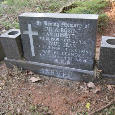 JARVEL Paul Jean 1908-1988 :: JARVEL Julia Rosine Antoinette 1909-1982 :: JARVEL Marcel Leandre 1944-1996