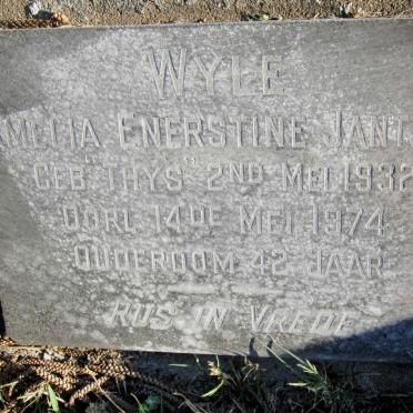 JANTJES Amelia Enerstine nee THYS 1932-1974