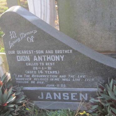 JANSEN Dion Anthony -1981