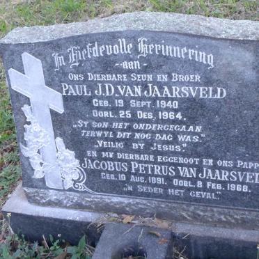 JAARSVELD Jacobus Petrus, van 1891-1968 :: VAN JAARSVELD Paul J.D. 1940-1964