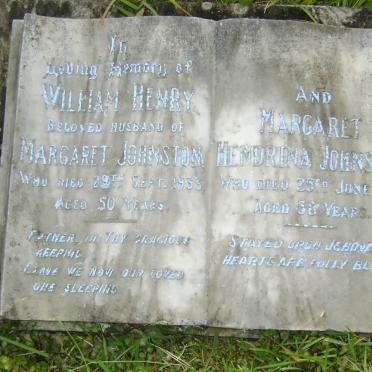 JOHNSTON William Henry -1933 &amp; Margaret Hendrina -1944