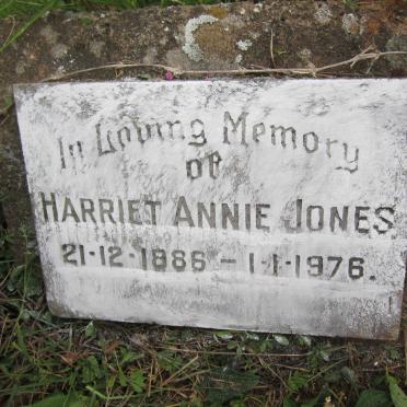 JONES Harriet Annie 1886-1976
