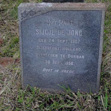 JONG Sijgje, de 1907-1956