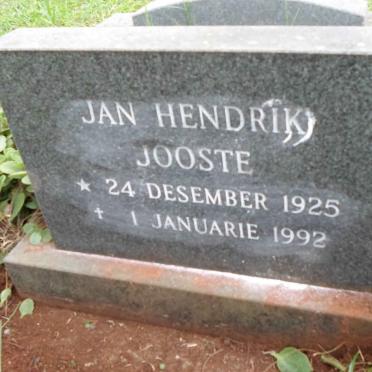 JOOSTE Jan Hendrik 1925-1992