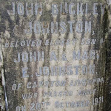 JOHNSTON John Buckley -1931