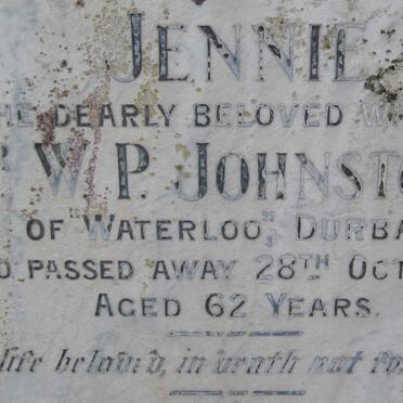 JOHNSTONE Jennie -1930