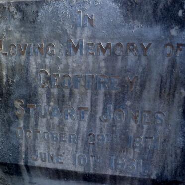 JONES Geoffrey Stuart 1871-1931