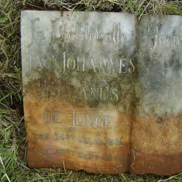 JONGE Jan Johannes Hermanus, de 1881-1946