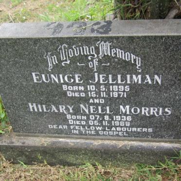 JELLIMAN Eunice 1895-1971 :: MORRIS Hilary Nell 1936-1989