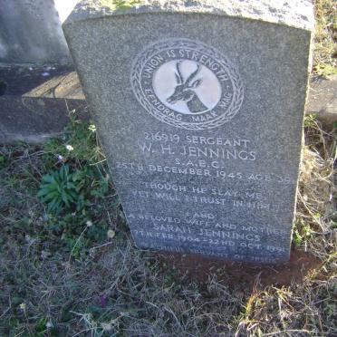 JENNINGS W.H. -1945 &amp; Sarah 1904-1991