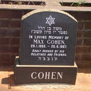 COHEN Max 1882-1967