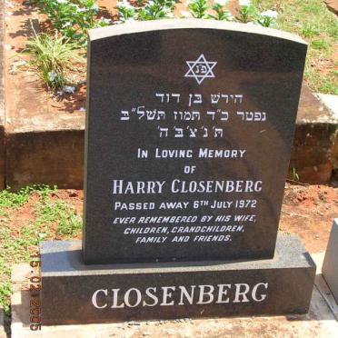 CLOSENBERG Harry -1972