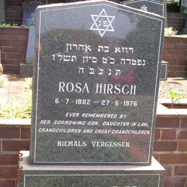 HIRSCH Rosa 1882-1976