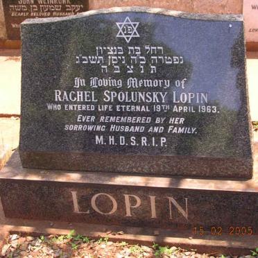 LOPIN Rachel Spolunsky -1963