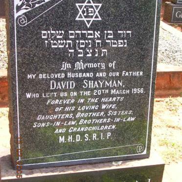 SHAYMAN David -1956